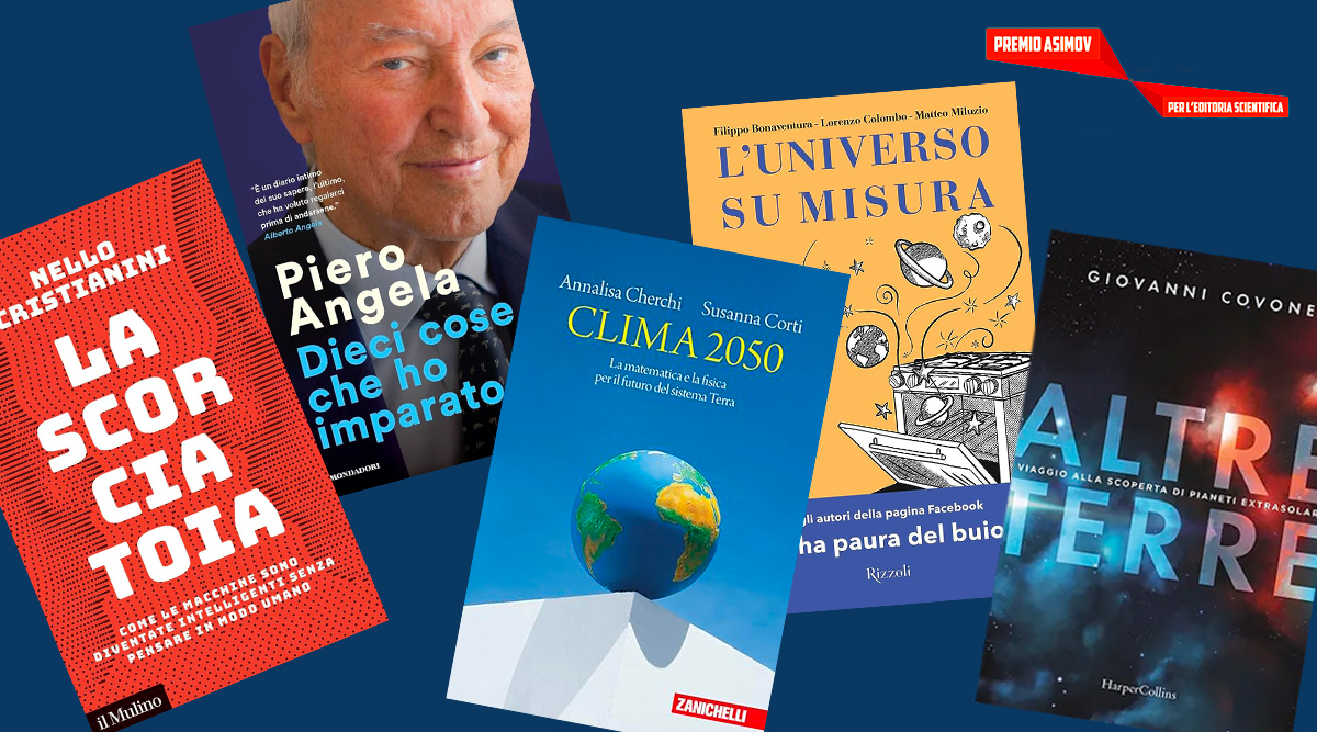 copertine dei libri finalisti del Premio ASIMOV 2023-2024